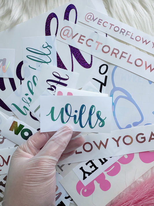 Custom Name Decals – 100+ Fonts