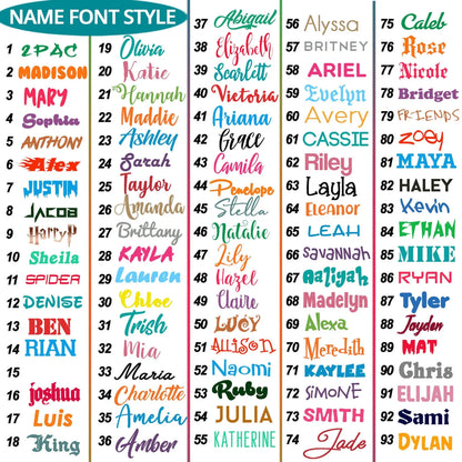 Custom Name Decals – 100+ Fonts