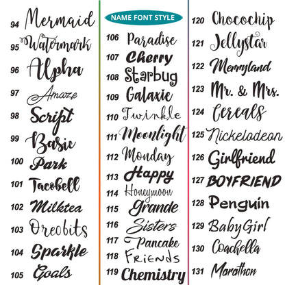 Custom Name Decals – 100+ Fonts