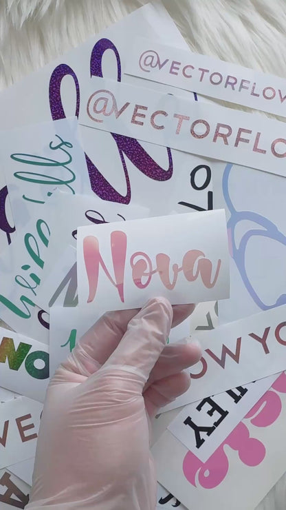 Custom Name Decals – 100+ Fonts
